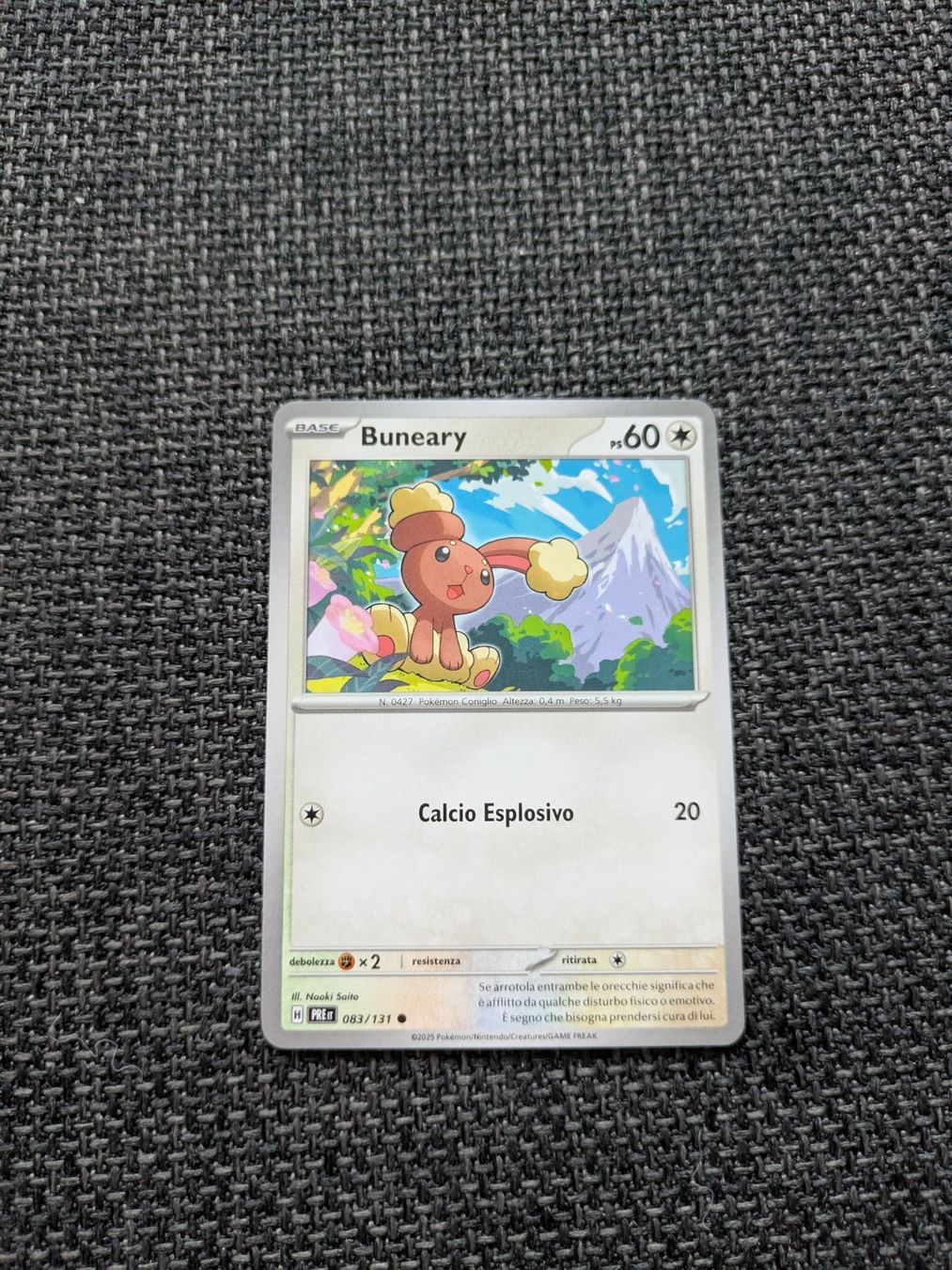 Pokémon Carte collezionabili: BUNEARY, PRISMATIC EVOLUTIONS, 83, 2025, COM, ITA, NM/MT – Usato da Losone venduto da AlpineLayer