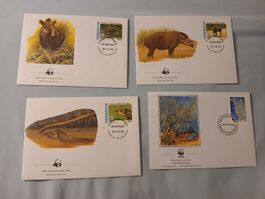 Enveloppes WWF Faune Protégée Nicaragua 1985