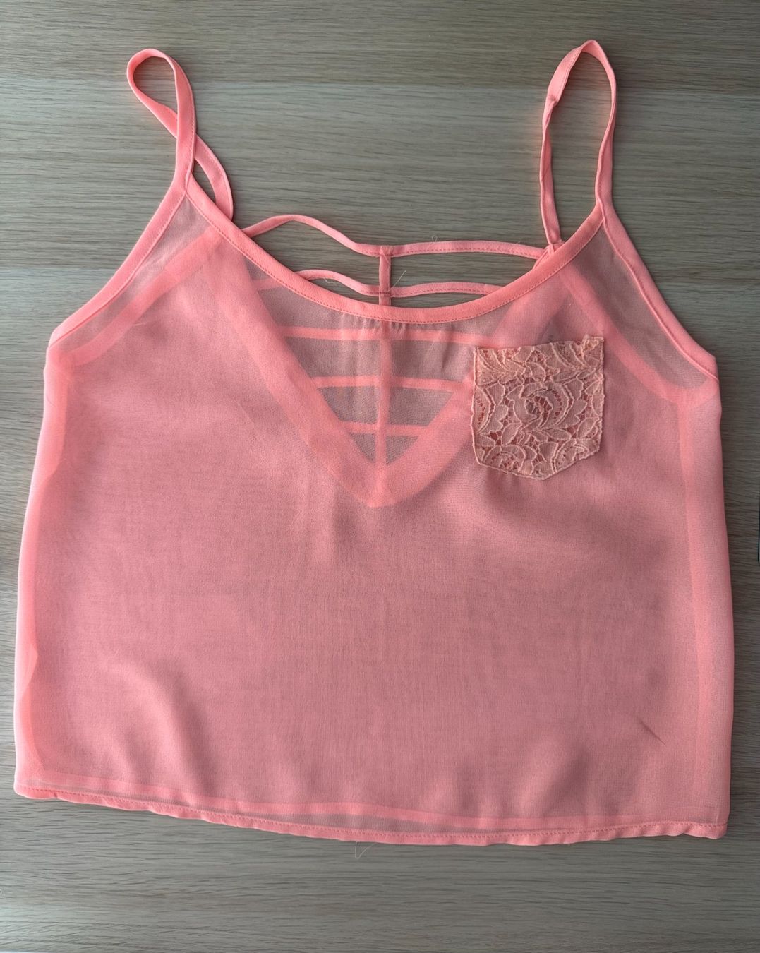 Tally Weijl Top: Taille 34 - Crop top - Saumon fluo - Tally Weijl – Usato da Genève venduto da Reveur