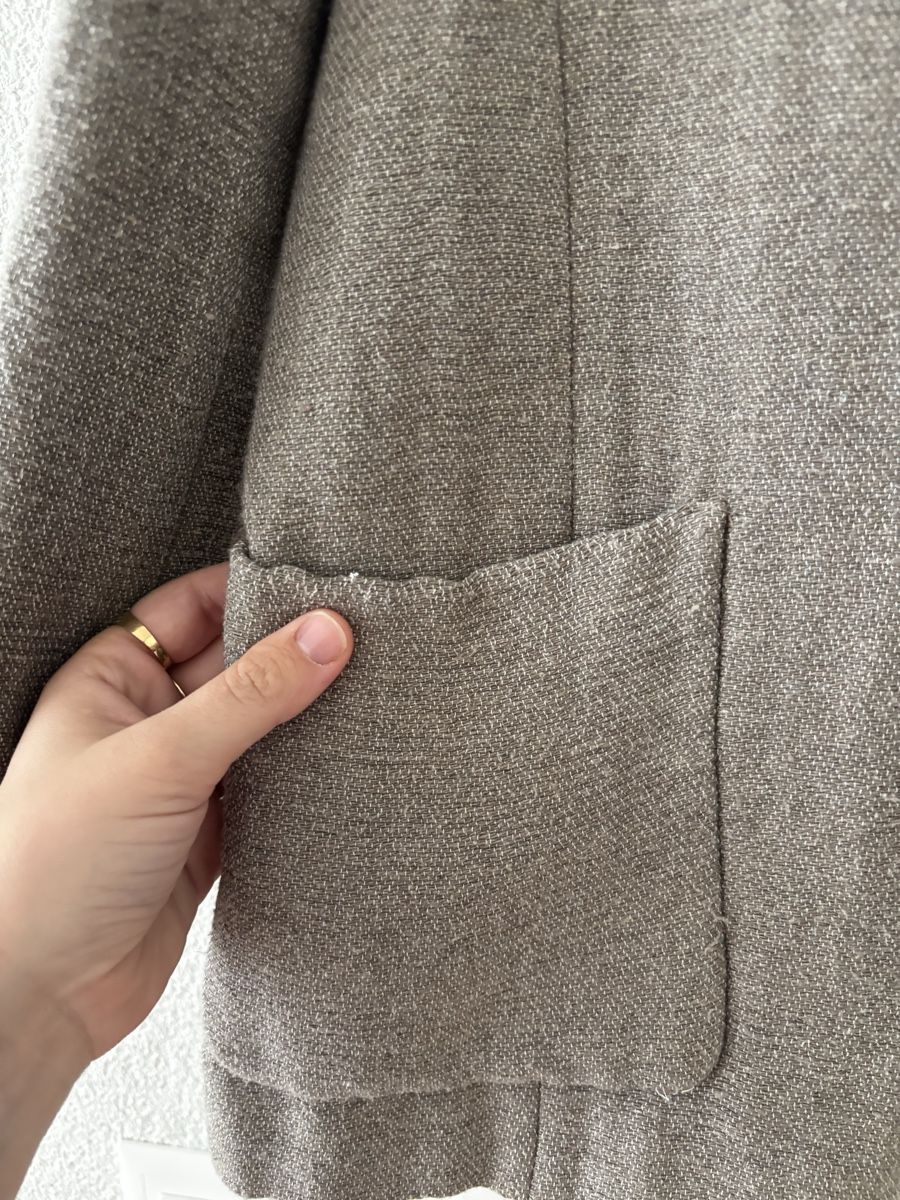 Zara Giacche: Leinen Blazer, Damen, Grösse M, Braun meliert – Usato da Basel venduto da Pepiteki 3