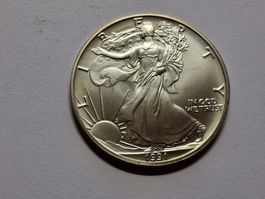 Usa 1-Unze 999 Silber 1991.
