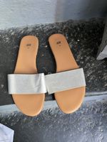 Sandali estivi H&M argentati, taglia 37 - perfetti!