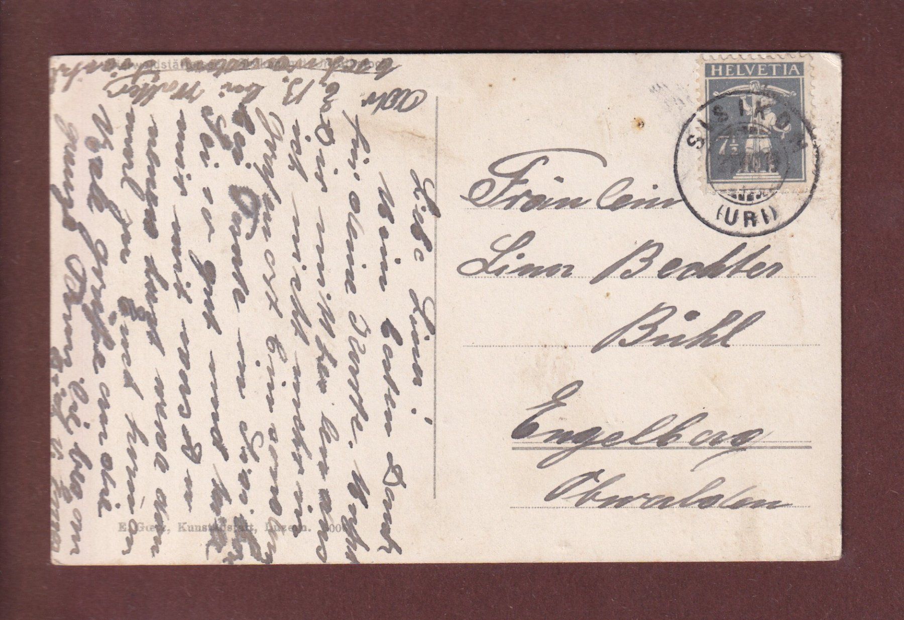 Cartoline postali: SISIKON - Urirotstock - 1919 – Usato da Pully venduto da nicecards 1