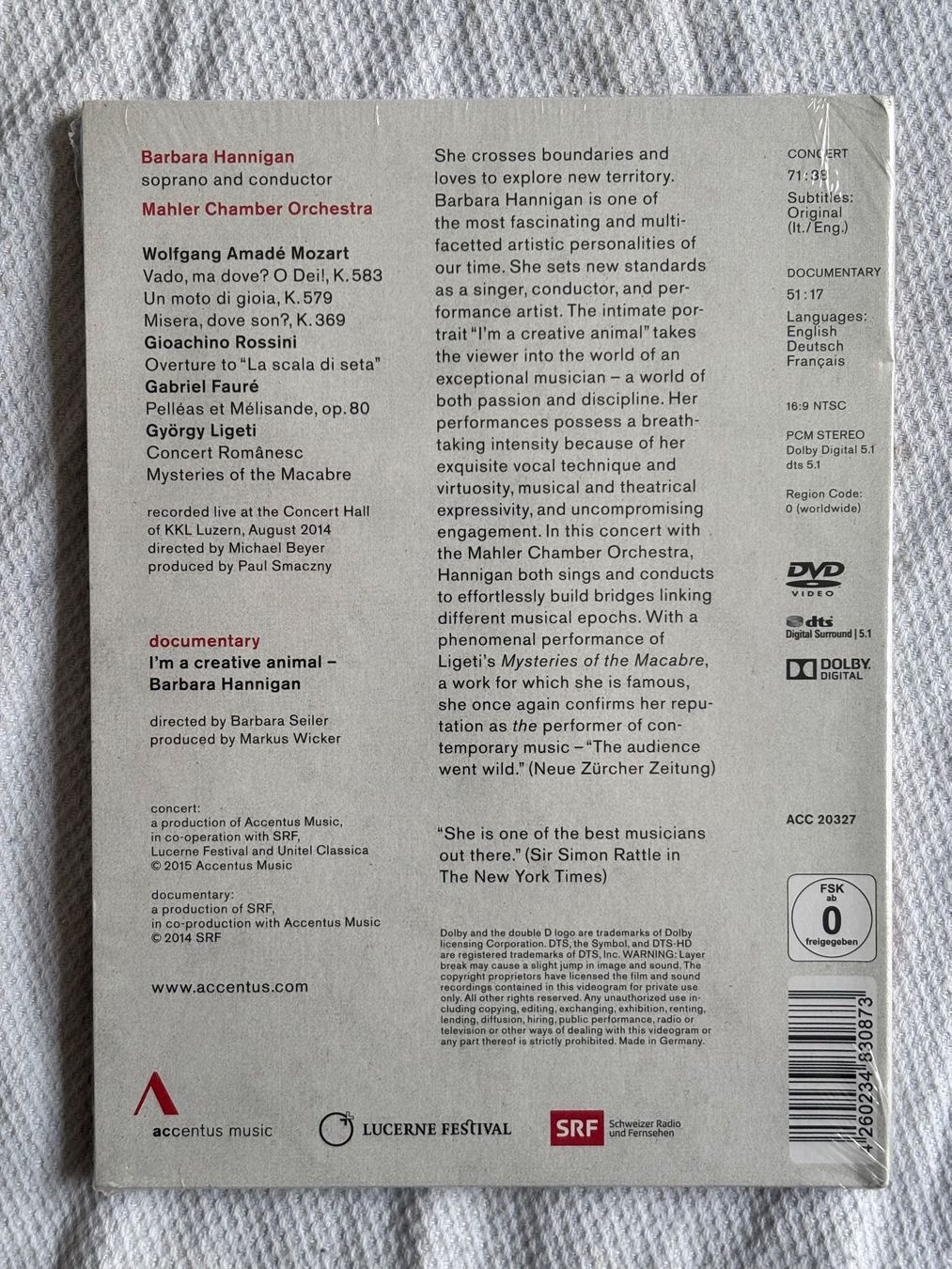 Tutti i DVDs: Barbara Hannigan: In Concert – Nuovo e nell'imballaggio originale da Stans venduto da Abukadnezar 1