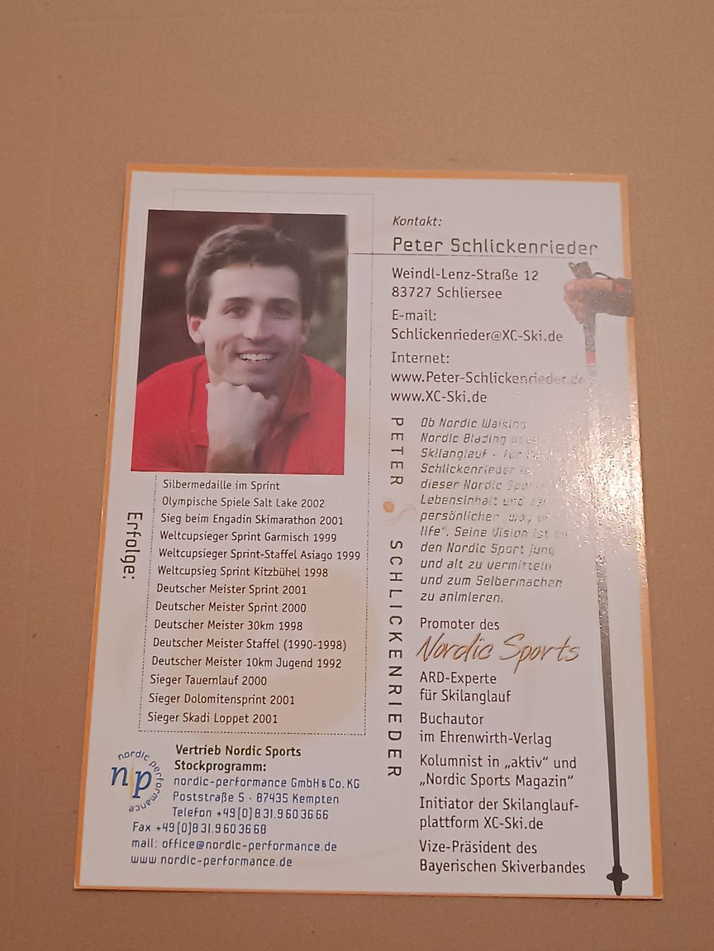 Autografi: Peter Schlickenrieder - Olympia Silber - handsigniert – Nuovo (secondo la descrizione) da Menziken venduto da Autogramme 1