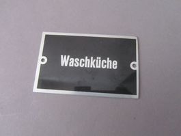 Alu-Schild:          Waschküche