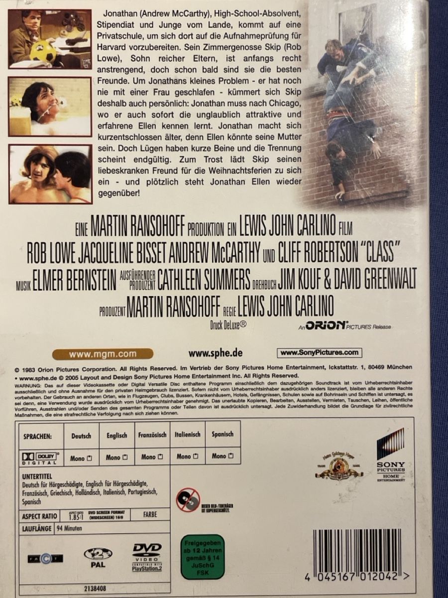 Tutti i DVDs: Class (1983)  selten! – Usato da Waldenburg venduto da Mimily33 1
