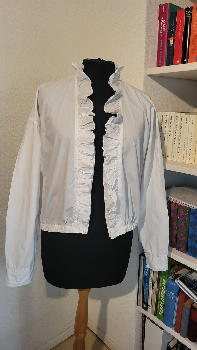 Herrlicher Camicette: Herrlicher Bluse, weiss, Gr. S, mit Rüschen – Nuovo (secondo la descrizione) da Wolfhausen venduto da Steffi0 4
