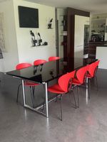Table en verre Ligne Roset et 6 chaises Stua