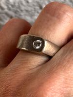 Silber Ring fett Zirkonia Stein (Grösse59)