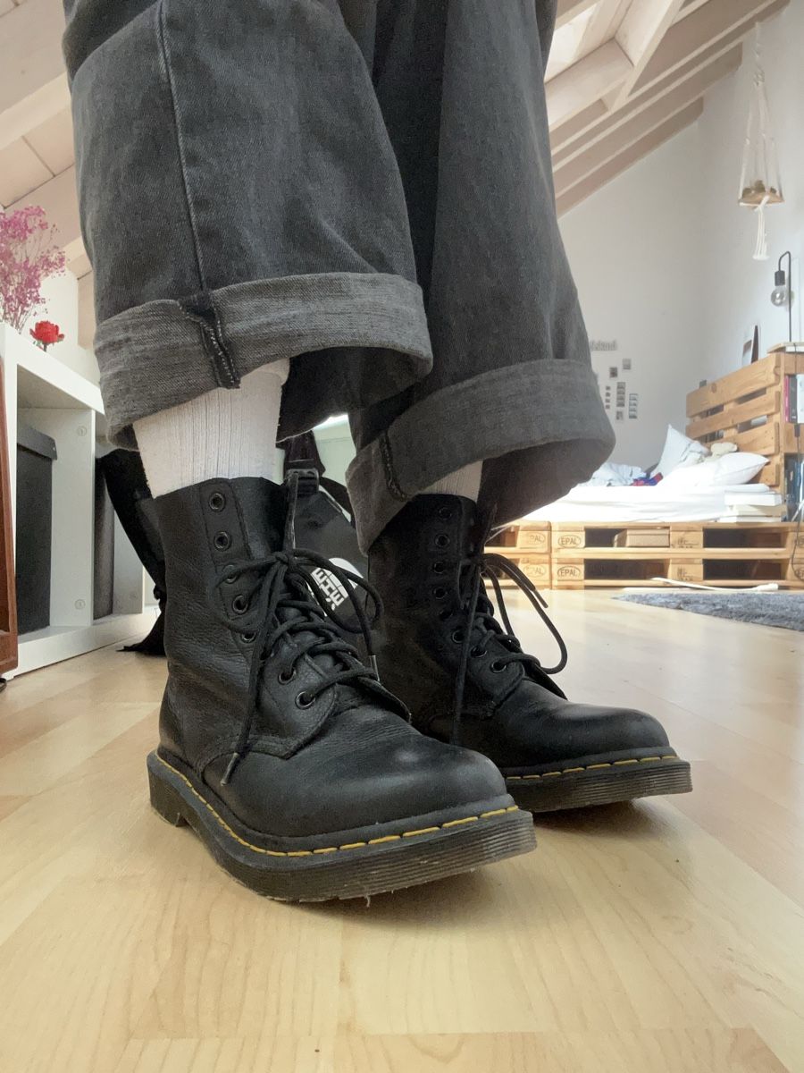 Dr. Martens Scarpe da uomo: Dr. Martens 1460 Pascal, Grösse 39, Leder Boots schwarz – Usato da Lausen venduto da selina.igr