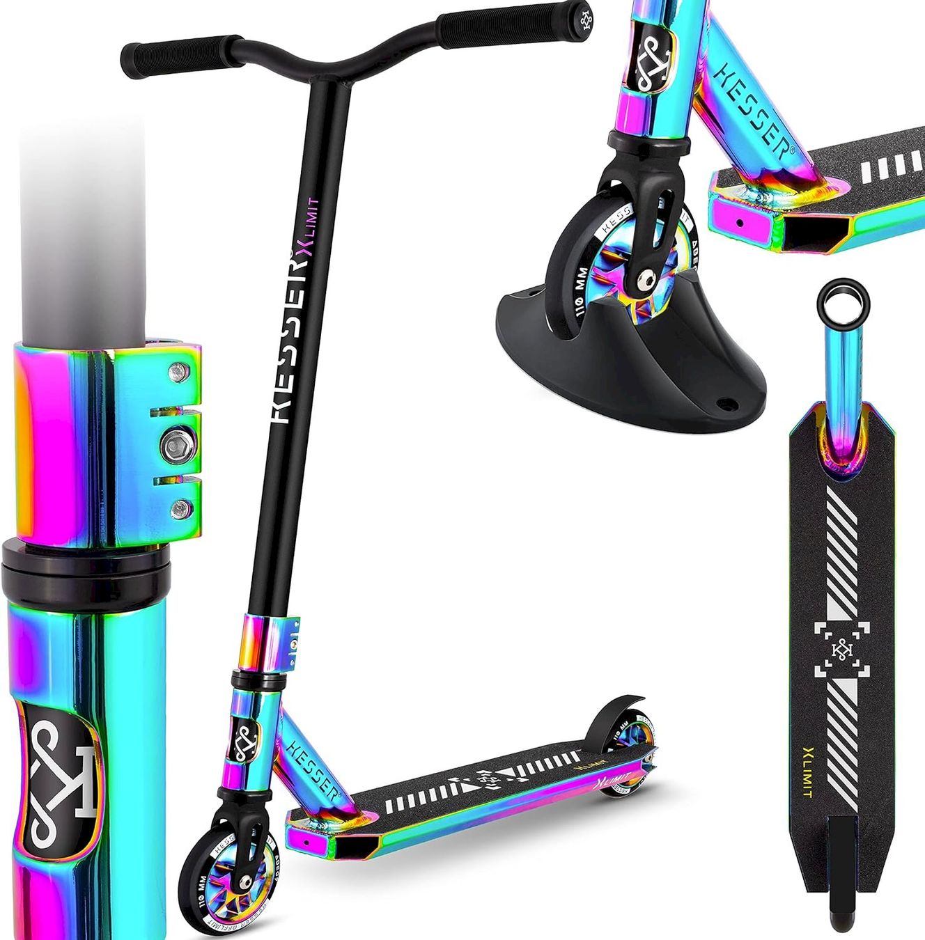 Scooter: KESSER X-Limit-Pro Stunt Scooter rainbow – Nuovo e nell'imballaggio originale da Bottighofen venduto da zaap
