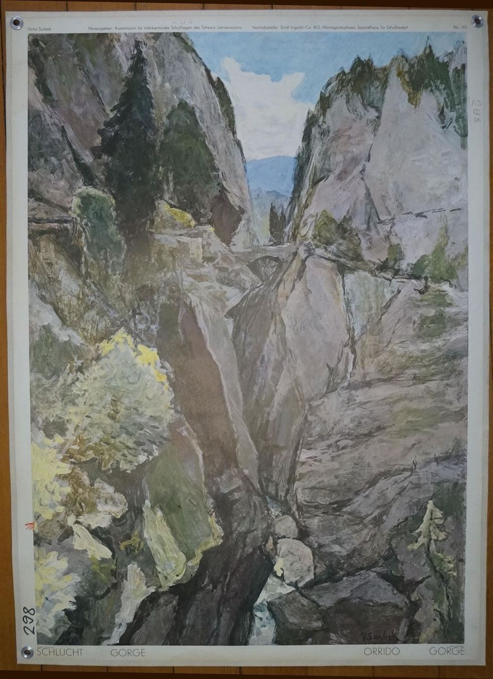 Foto & Immagini: Schulwandbild   Viamala oder Schlucht – Usato da Härkingen venduto da sammelbecken 1
