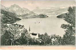 WEGGIS & die ALPEN (im Sommer) ca. 1910 (LU)