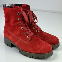 Gabor bottines d’hiver en daim rouge. Pointure 38