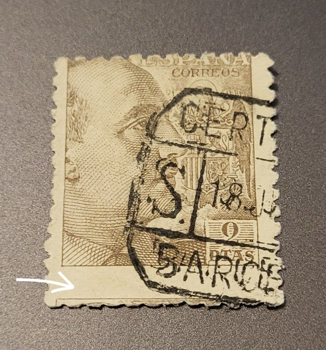 Tutti i francobolli: Abart dezentriert , Spanien 1941 briefmarke – Usato da St Gallen venduto da Stampsalshobby