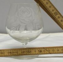 Cognac-Gläser mit Eingeätzer Rose