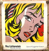 Poster Roy Lichtenstein - Mädchen mit Haarband“ Guggenheim-