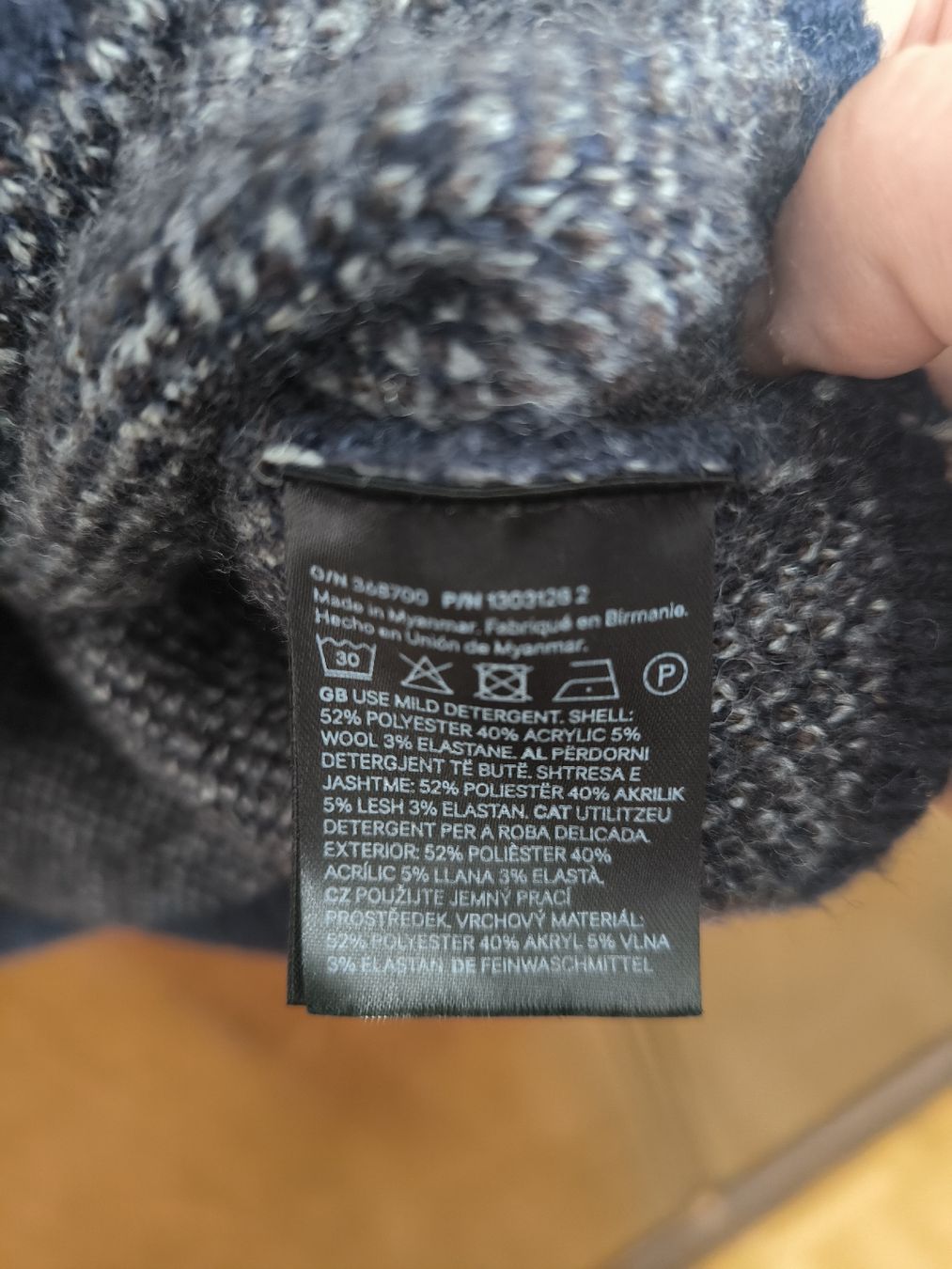 H&M Giacche: Strickjacke Dunkelblau Rautenmuster, XL – Usato da Kloten venduto da Olivenbaum2017 3