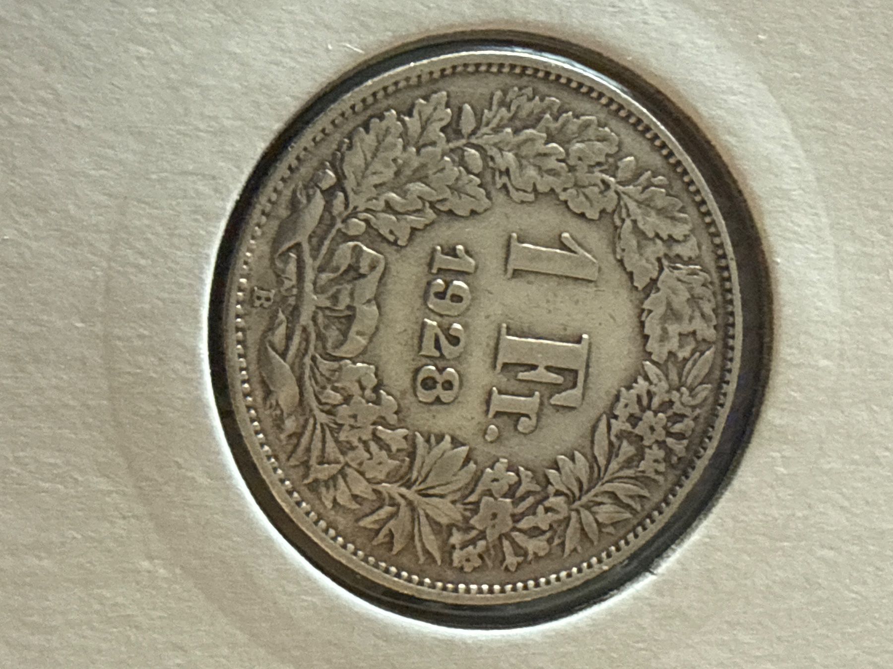 Tutti le monete: Swiss 1 franc 1928 Silver Coin – Usato da Pully venduto da ta571 1