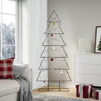 vidaXL Metall-Weihnachtsbaum für Dekorationen Schwarz 180 cm