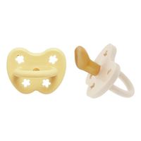 Hevea 2 Schnuller 3-36 Monate orthodontic pale butter&milky