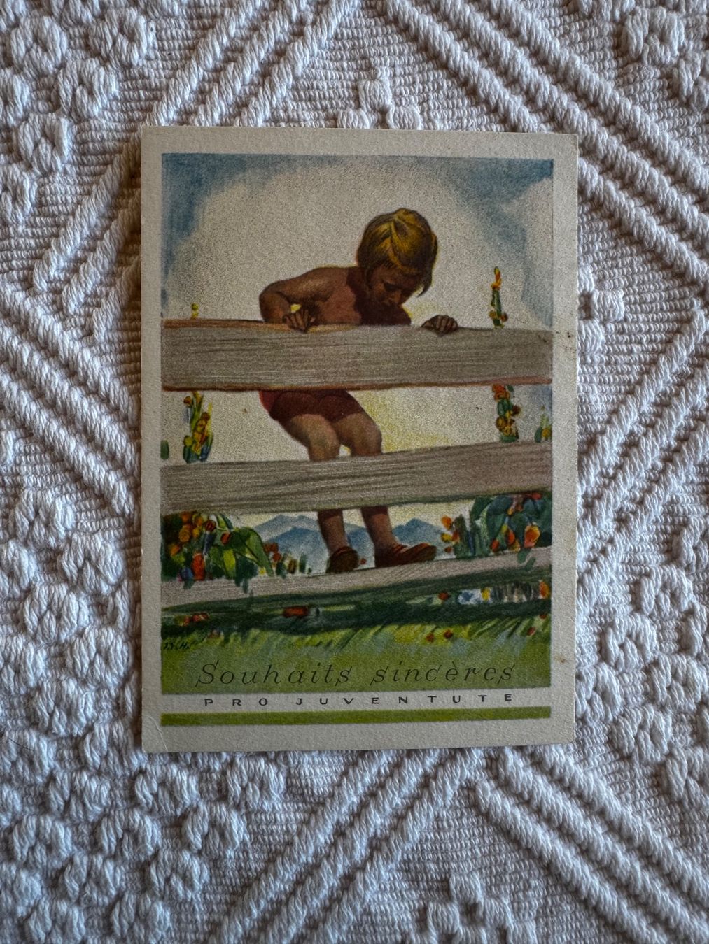 Cartoline postali: Ansichtskarte Pro Juventute, 1934, ungelaufen – Usato da Vellerat venduto da joromaur