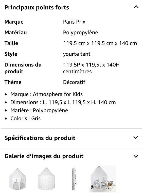 Casette per bambini: Tipi / yourte enfant – Usato da Martigny venduto da tho_s2nk 1