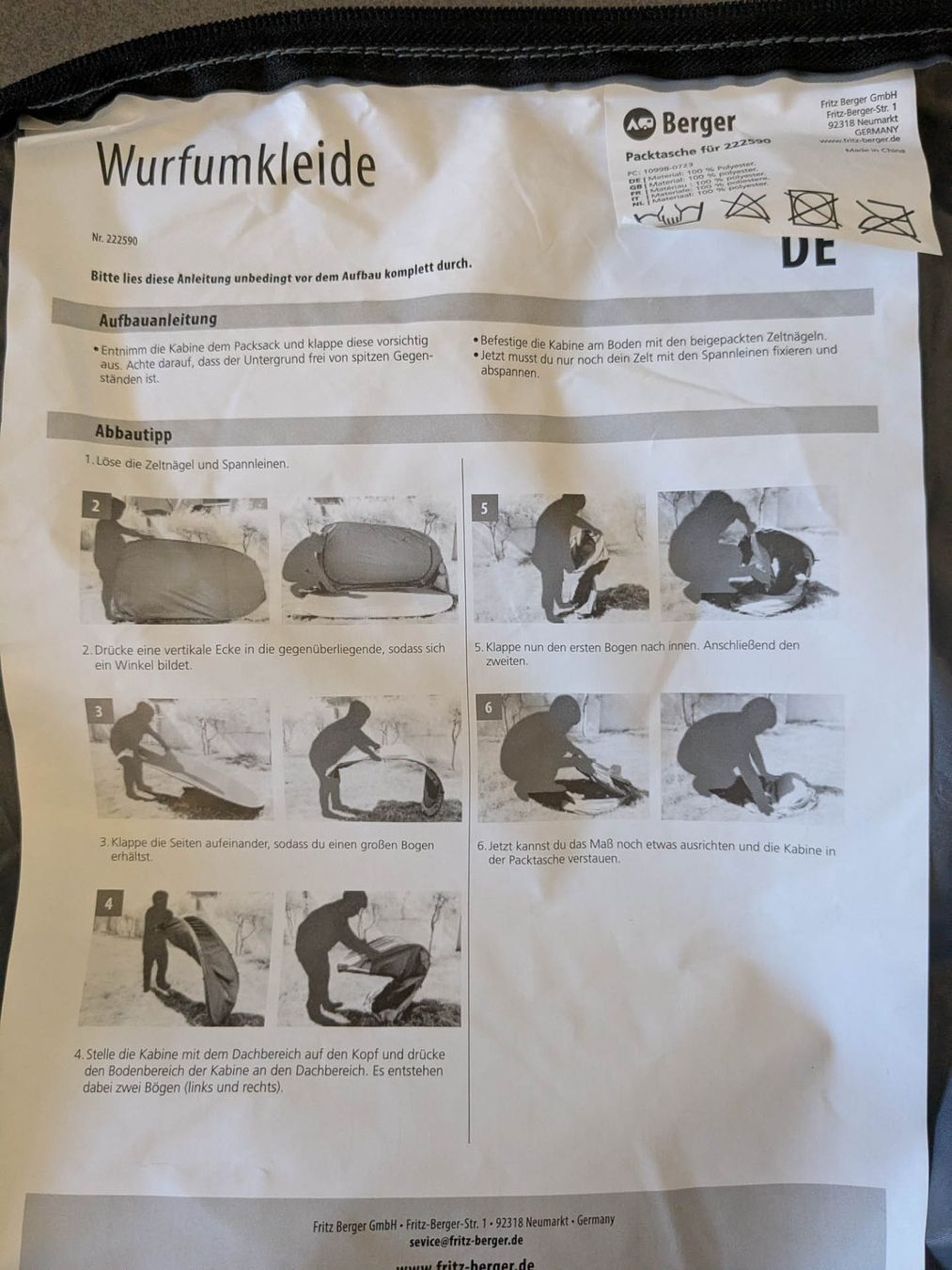 Auvents & marquises: Berger Wurfumkleide – D'occasion à Ossingen par olivier035 3