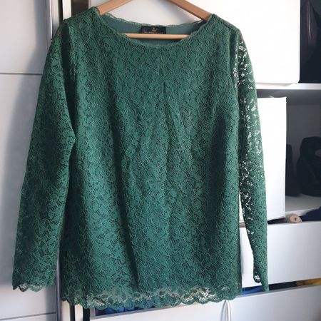 Alfredo Pauly Spitzenshirt grün Gr. 44