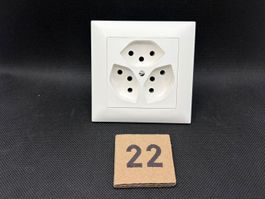 UP-Steckdose 3xT13 Feller Edizio due Prise 3xT13 Feller