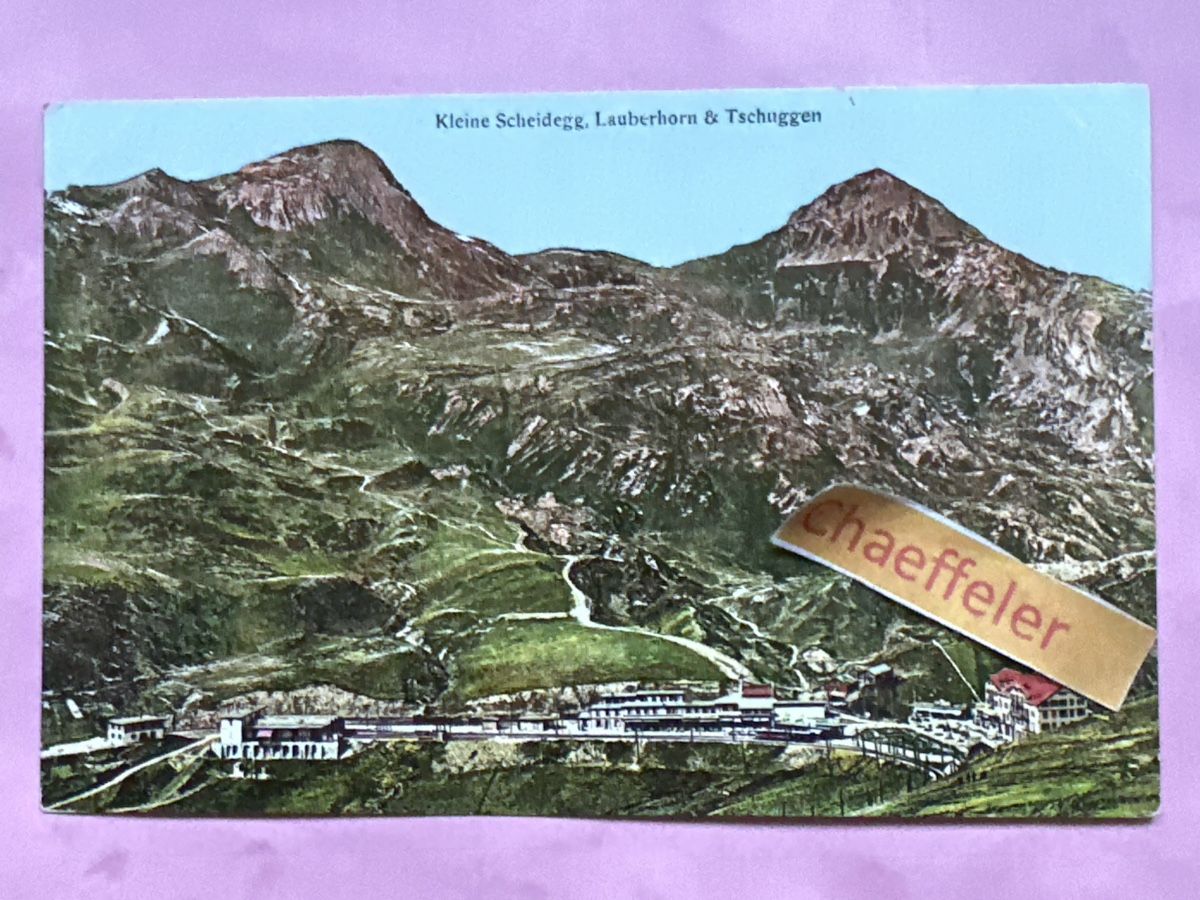 Cartes postales: kleine Scheidegg, Lauberhorn & Tschuggen – D'occasion à Zürich par Chaeffeler
