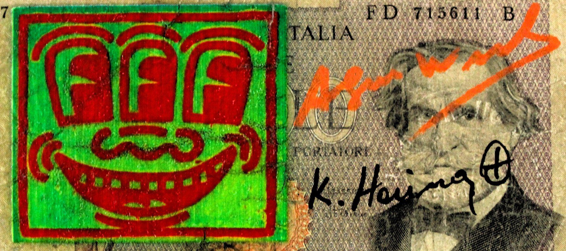 Banconote: Andy Warhol & Keith Haring: Mischtechnik auf Banknote / TOP! – Usato da Bern venduto da Spomme 2
