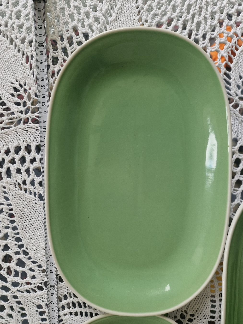 Rössler Piatti di portata: 3x plat ovale rössler vert vintage – Usato da versoix venduto da 928 7