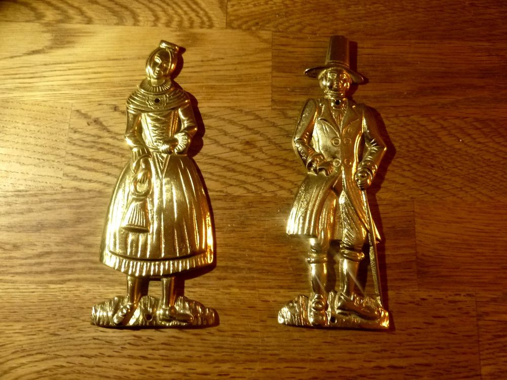 Antiker französischer goldener Kleiderbügel aus Messing