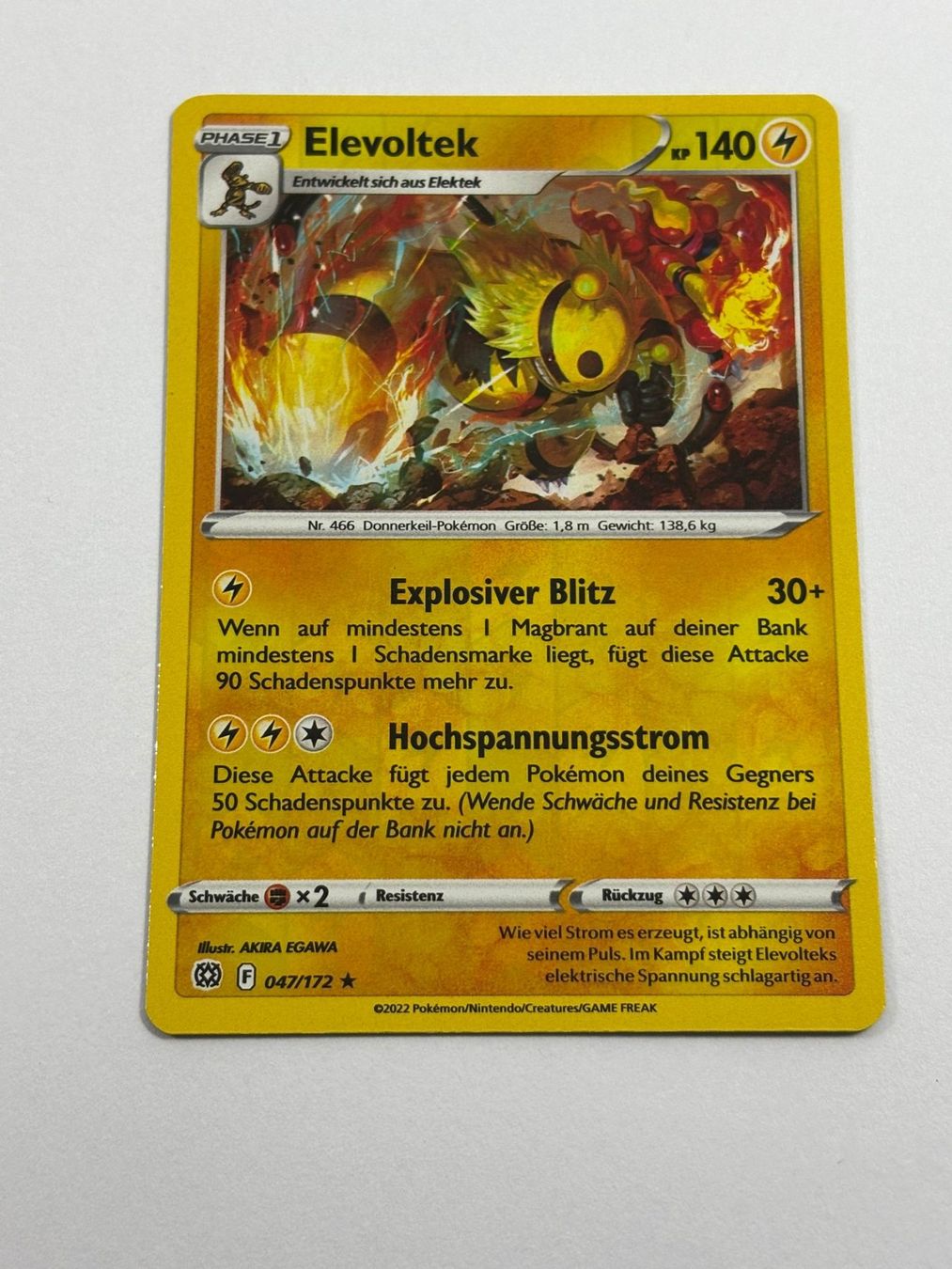 Pokémon Cartes à collectionner: Pokemon-Karte Elevoltek 047/172 – D'occasion à Herisau par Seyashop1