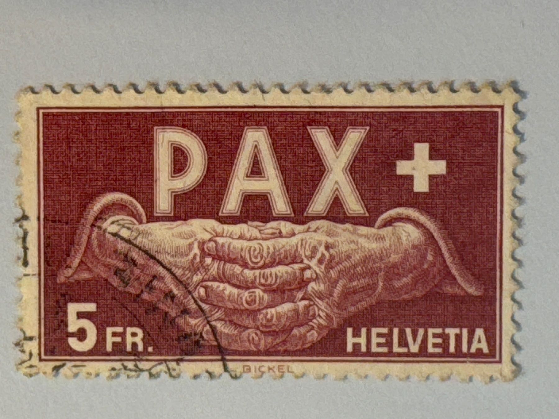 Alle Briefmarken: 1945, PAX, ZNr. 273, gestempelt – Gebraucht aus Küssnacht am Rigi von POSTOMASTER