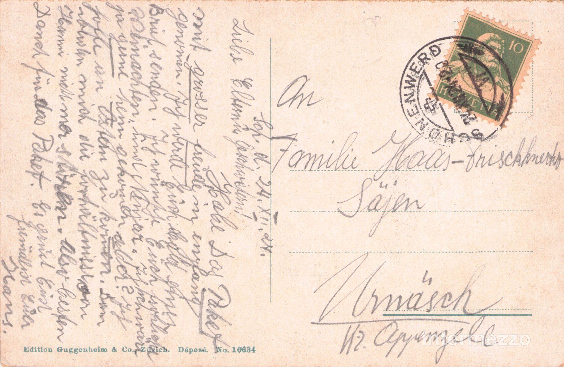Cartoline postali: Schönenwerd SO // 1924 Dorf Panoramablick – Usato da Basel venduto da intermezzo12 1