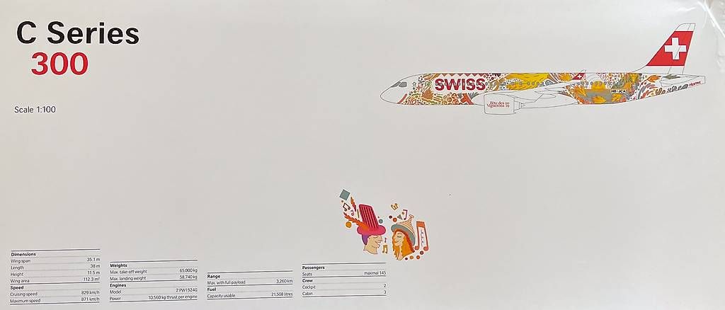 Swiss Kit di modellismo & Modellini statici: Swiss Flugzeugmodell Bombardier C 300 – Usato da Hondrich venduto da Achilles_500 3