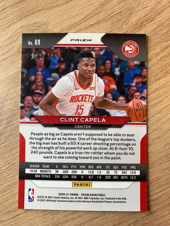 NBA Clint Capela RED PRIZM 292/299 🔥 2