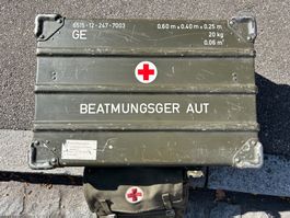 Kiste Beatmungsger. Aut. Deutsche Bundeswehr 1965 grün