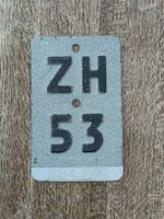 Fahrrad Kennzeichen Zürich 1953