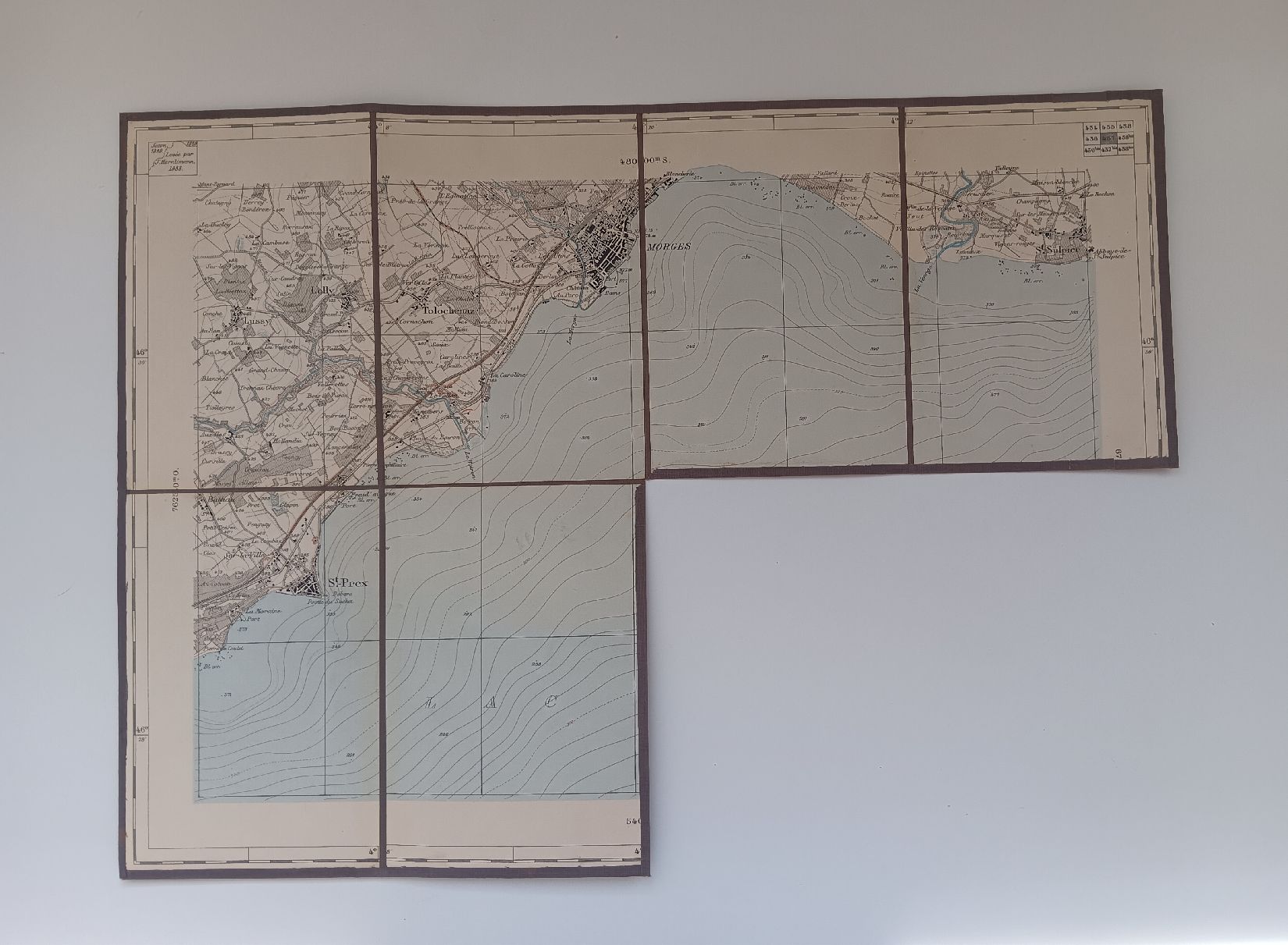 Cartine & Atlanti: Topographic Map Set Federal Bureau 1895 Revised  – Usato da Versoix venduto da lpid69 5