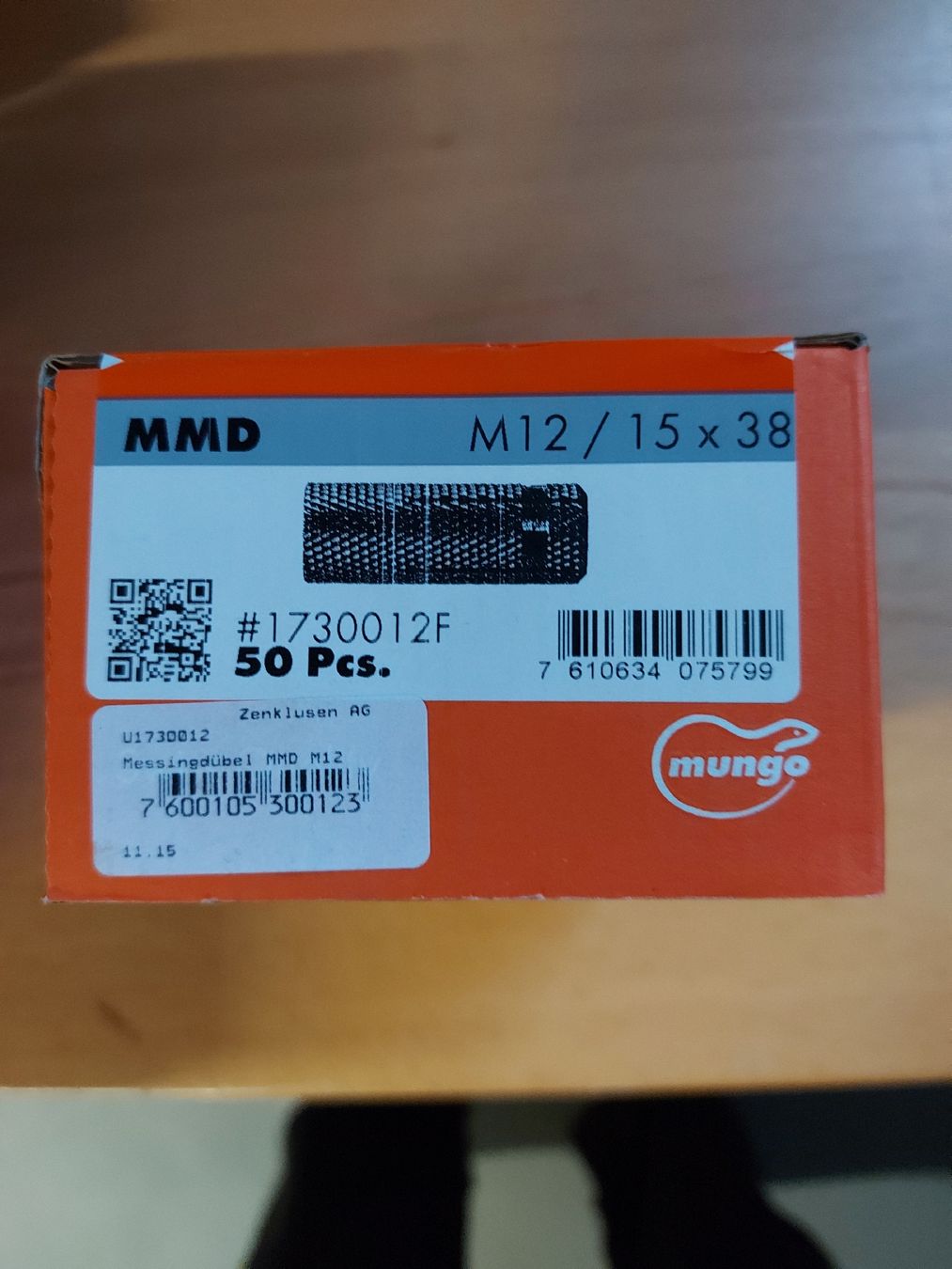 Tous les outils: Messingdübel M12 15x38 – Neuf avec emballage d'origine à Glis par fragra