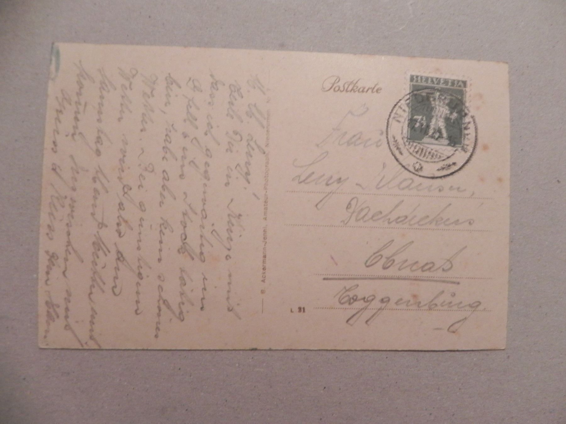 Cartes postales: Ansichtskarte Niederurnen GL Glarus 1920 – D'occasion à Siebnen par krimsie 1