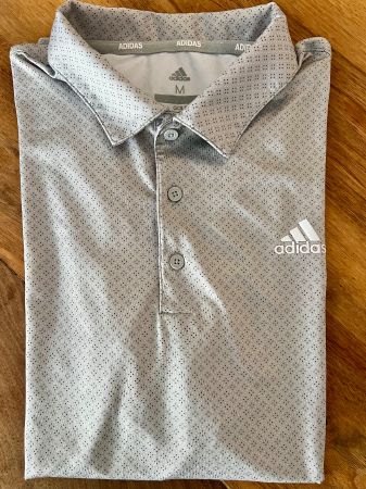 Adidas Golf Poloshirt Herren M grau Performance Top-Zustand