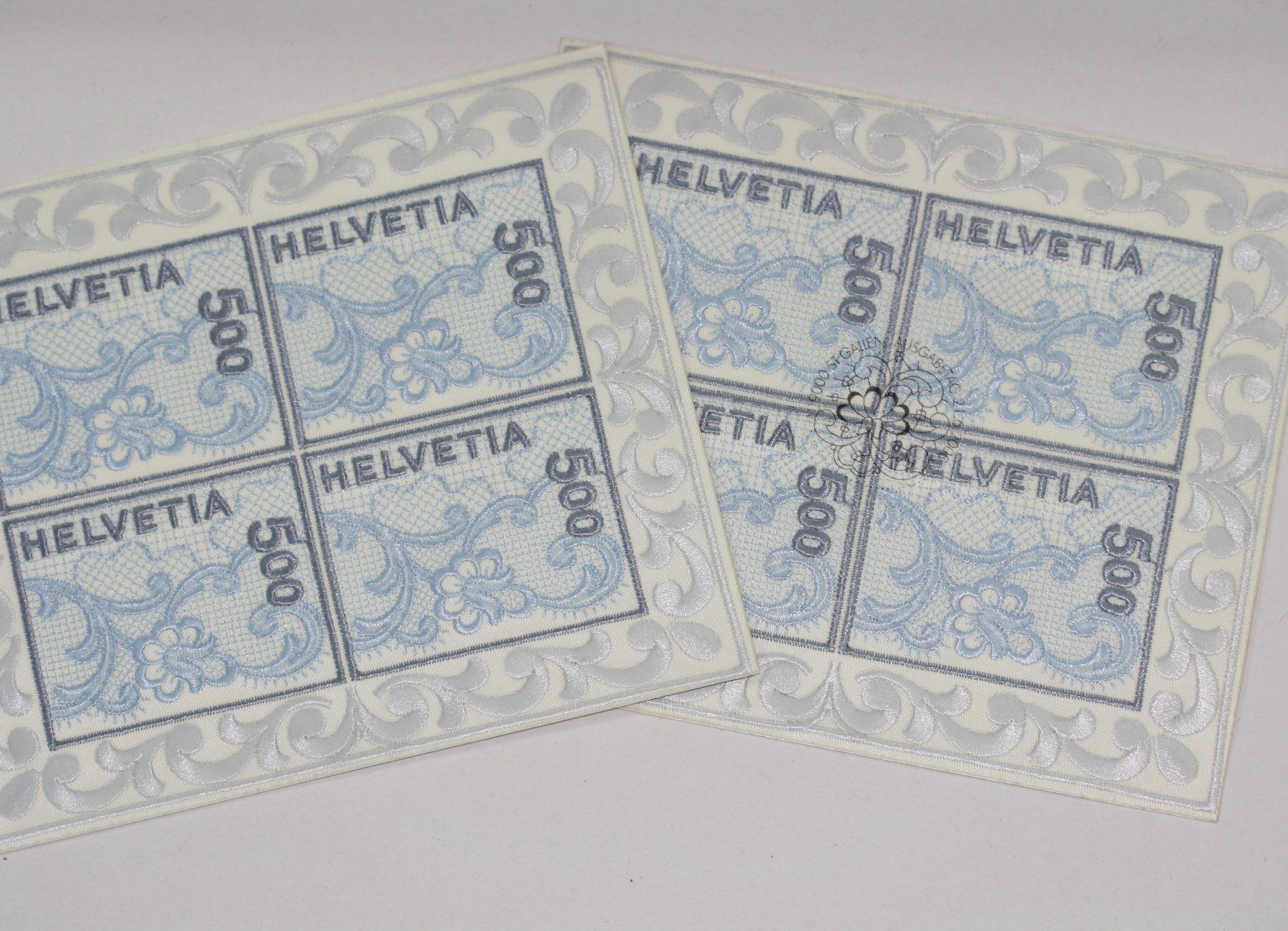 Tutti i francobolli: St.Galler-Stickerei 2 x 4er Block, 2 x Marken und 2 FDC – Nuovo (secondo la descrizione) da Chur venduto da Invinoveritas