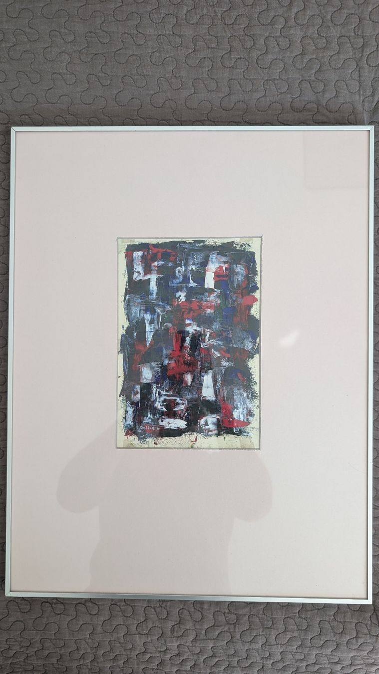 Gemälde: Abstraktes Gemälde von T. Besson 1956 ORIGINAL – Neu (gemäss Beschreibung) aus Liestal von ericx.oc 4