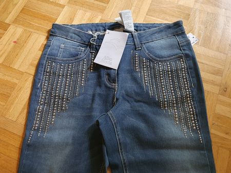 neue Skinny Jeans mit Strass von Alba Moda