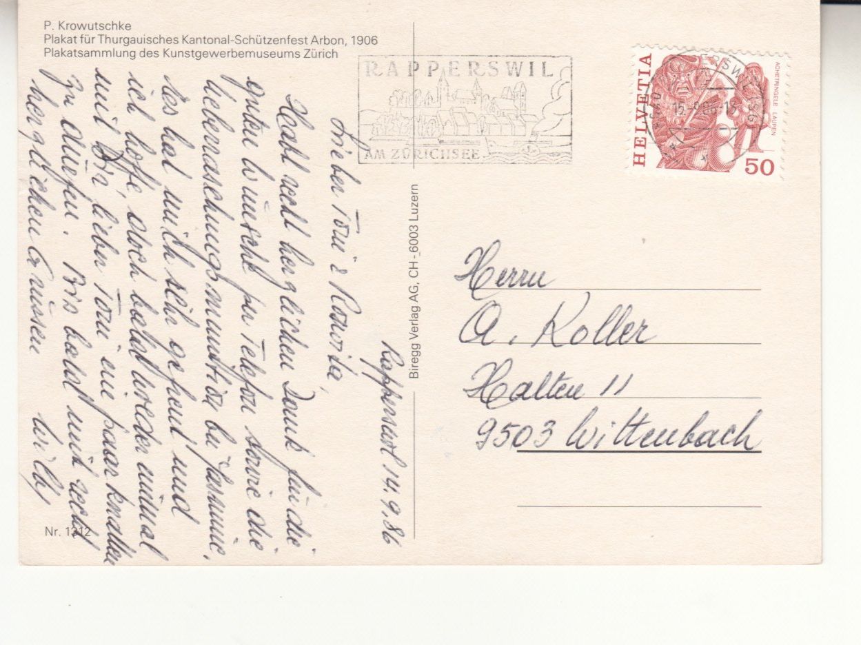 Cartoline postali: Arbon Schützenfest 1906 Retro – Usato da Bürglen TG venduto da StampGraf 1